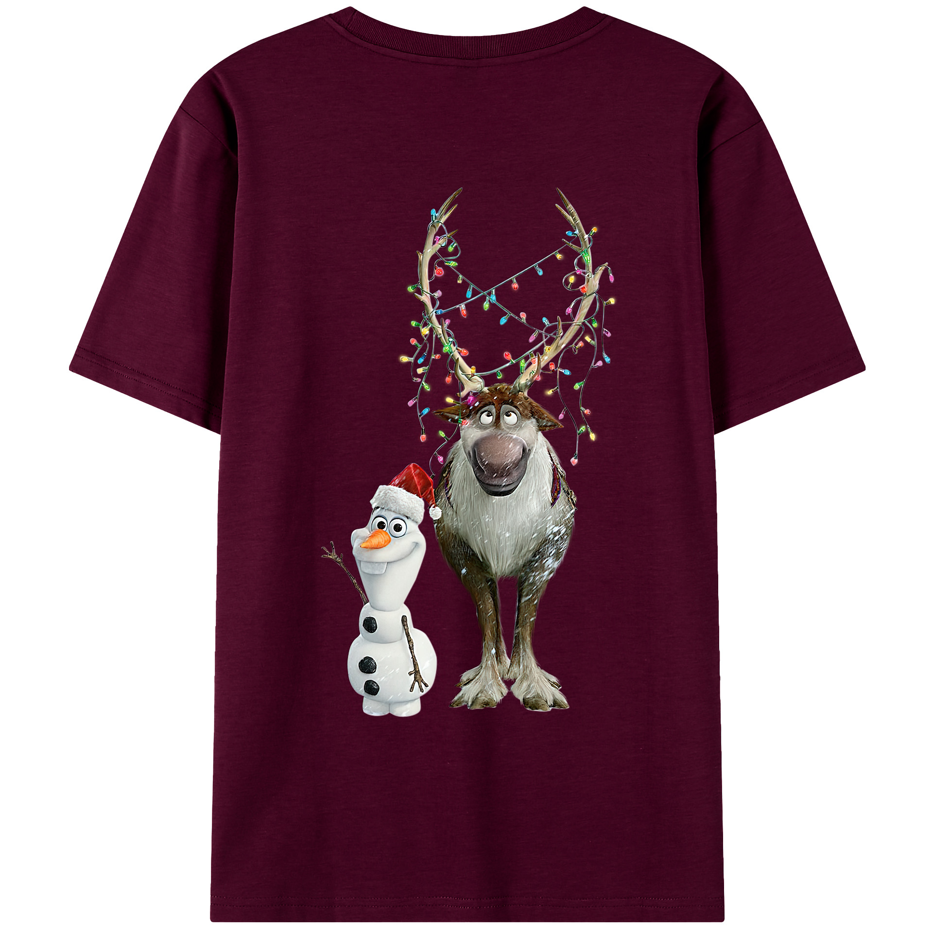 （画像用） アナと雪の女王 アンナ エルサ Frozen Anna Elsa レディース半袖Tシャツ(バックプリント)